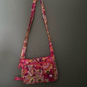 Vera Bradley Pink and Orange Floral Crossbody Bag